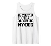 All I Need is Football and My Dogs Football Dog Mom Camiseta sin Mangas