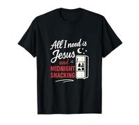 All I Need is Jesus and Midnight Snacking Refrigerador Arte Camiseta