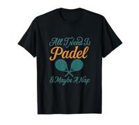 All I Need Is Padel & Maybe A Nap - Guión Vintage Camiseta