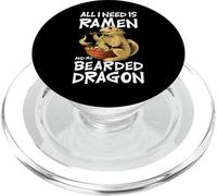 All I Need Is Ramen and My Bearded Dragon Dragones Barbudos PopSockets PopGrip para MagSafe