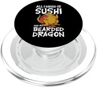 All I Need Is Sushi and My Bearded Dragon Dragones Barbudos PopSockets PopGrip para MagSafe