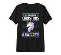 All I Want For Christmas Is A Unicorn Ugly Sweater Christmas Fun Camiseta Premium
