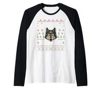 All I Want For Christmas Is A Wolf - Suéter Feo para Amantes de la Navidad Camiseta Manga Raglan