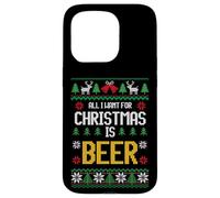 All I Want for Christmas is Beer Funny Ugly Style Carcasa para iPhone 15 Pro