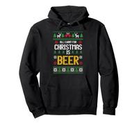 All I Want for Christmas is Beer Funny Ugly Style Sudadera con Capucha