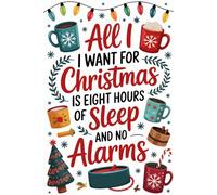All I Want for Christmas Is Eight Hours of Sleep and No Alarms: Funny Christmas Notebook Gift for Caregivers | Nurse Stocking Stuffer & Holiday Humor