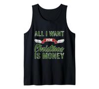 All I Want For Christmas Is Money - Regalo de calcetín de Papá Noel Camiseta sin Mangas