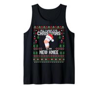 All I Want For Christmas Is My New Knee Surgery Christmas Sweater Camiseta sin Mangas
