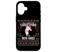 All I Want For Christmas Is My New Knee Surgery Christmas Sweater Carcasa para iPhone 16