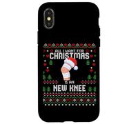 All I Want For Christmas Is My New Knee Surgery Christmas Sweater Carcasa para iPhone X/XS