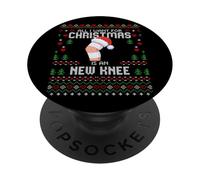 All I Want For Christmas Is My New Knee Surgery Christmas Sweater PopSockets PopGrip Adhesivo