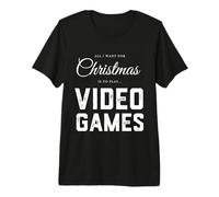 All I Want For Christmas Is To Play Video Games Funny Gamer Camiseta Premium
