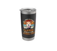 All I Want Is To Drink Coffee Pet My Jack Russell Terrier Vaso térmico de acero inoxidable de doble pared
