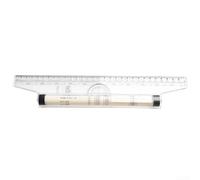 All in Drafting Tool Roller Ruler para mediciones precisas y dibujo suave, para proyectos técnicos y artísticos complejos (30 cm)