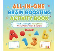 All In One Brain Boosting Activity Book: ACTIVITY BOOK: Trace, Count & Match, Learn Shapes, puzzles,