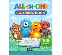 ALL IN ONE COLORING BOOK: Fun and Easy Coloring Pages of Animals, Vehicles, and Fruits for Kids . (200 pages)