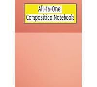 All-in-One Composition Notebook: Left Page: Top Half 5×5 Graph, Bottom Half Blank | Right Page: Wide Ruled | Perfect for Students & Creative Notes