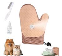 All-In-One Grooming Mist Glove for Pets, Meowvo Pet Hair Removal Glove Comb, Say Goodbye to Messy Grooming with a Soothing Mist, Reusable Quick De-Shedding Gloves for Dog & Cat and Couch (pink)