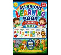 All-in-One Learning Book for Kids - Part 1: Alphabet, Numbers (1-10), Shapes, Seasons, Domestic Animals & Wild Animals - Early Learning Workbook for Preschool & Kindergarten