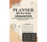 All-in-One Organizer Planner: 24 Month Daily & Monthly Tracker, 6 x 9 inches.