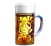 All In One Store - Jarra de cerveza con asa, plástico, 945 ml aproximadamente, transparente
