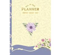 All-in-One undated Floral art Planner 8.5 × 11 - Monthly, Weekly & Daily Layouts with addtional pages, Manual Holiday pages, Contact pages and ... surprise someone in festive holiday session