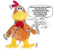 all Kids United Bailando y Hablando Gallo de Peluche Gallo Cantando Pollo de Juguete - Toca la melodía y revolotea salvajemente Alrededor