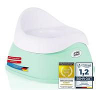 all Kids United® orinal para niños; orinal de ejercicio para bebés; entrenador de inodoro para practicar - orinal para niños fijación del niño (Verde menta)