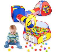 all Kids United® Tienda de campaña con túnel, Piscina de Bolas, túnel para Gatear y más (sin Bolas) XXL playland casa de Juegos Pop-up de 5 Piezas con Bolsa