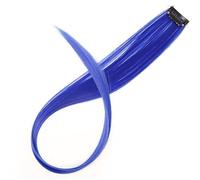 All Long Straight Color Hair Piece Extensions Clip In Highlight Rainbow Streak Pink Synthetic Strands On Clips(Color 7)