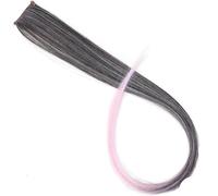 All Long Straight Color Hair Piece Extensions Clip In Highlight Rainbow Streak Pink Synthetic Strands On Clips(8#/24#)