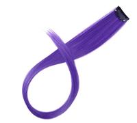 All Long Straight Color Hair Piece Extensions Clip In Highlight Rainbow Streak Pink Synthetic Strands On Clips(Color 13)