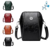 All-match vertical cellphone bag, Retro All-Match Vertical-Cellphone Bag, Women Crossbody Handbags Retro Messenger Bag (Black)