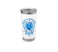 All Men Are Born A Leo Zodiac Funny July August Birthday Vaso térmico de acero inoxidable de doble pared