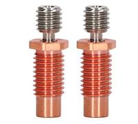 All Metal Hotend Throat Tube | Bi Metal Heat - Alloy & Copper Heatbreak | High Temp 450°C for V6 3D Printer | External Hex Design for Easy Installation