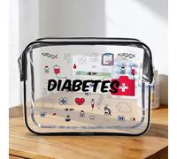 All My Diabetes - Bolsa de maquillaje transparente para diabéticos, bolsas de cosméticos de viaje, bolsas para medicamentos, bolsas de aseo transparentes para pacientes diabéticos, abuelo, abuela