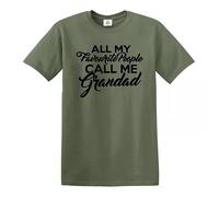 All My Favourite People Call | Divertida | Novedad | Broma | Camiseta para hombre, Camiseta verde militar con estampado negro, S