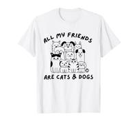 All My Friends Are Cats and Dogs Funny Pet Camiseta