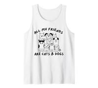 All My Friends Are Cats and Dogs Funny Pet Camiseta sin Mangas