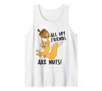 All My Friends Are Nuts Funny Squirrel Camiseta sin Mangas