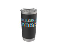 All My Friends Are Parasocial Retro Glitch Diseño Gráfico Vaso térmico de acero inoxidable de doble pared