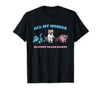 All My Homies Support Trans Rights Mapache Transgénero LGBTQ Camiseta