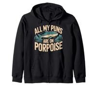All My Puns Are On Porpoise Marine Animal Wordplay - Sudadera con Capucha