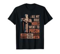 All My Role Models Went Pr Son Jesús Biblia Verso Religioso Camiseta