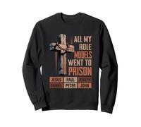 All My Role Models Went Pr Son Jesús Biblia Verso Religioso Sudadera