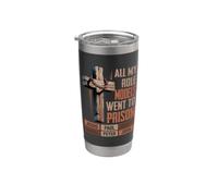 All My Role Models Went Pr son Jesús Biblia Verso Religioso Vaso térmico de acero inoxidable de doble pared