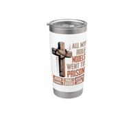All My Role Models Went Pr son Jesús Biblia Verso Religioso Vaso térmico de acero inoxidable de doble pared