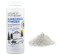 All-Natural Non Nano Zinc Oxide Sunscreen Powder SPF 25 - Resistente al agua y al sudor, respetuoso con los arrecifes y el río, hipoalergénico, etc.