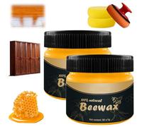 All Natural Wood Seasoning Beewax, Beeswax Wood Polish Furniture Restorer, Natural Furniture Polish & Conditioner for Floor, Cutting Board and Houseware, Protector for Antique & Modern Woods