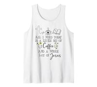 All Need I is Little bit of Coffee & Whole Lot of Jesus Mama Camiseta sin Mangas